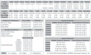 Calculadora de Entrenos McMillan